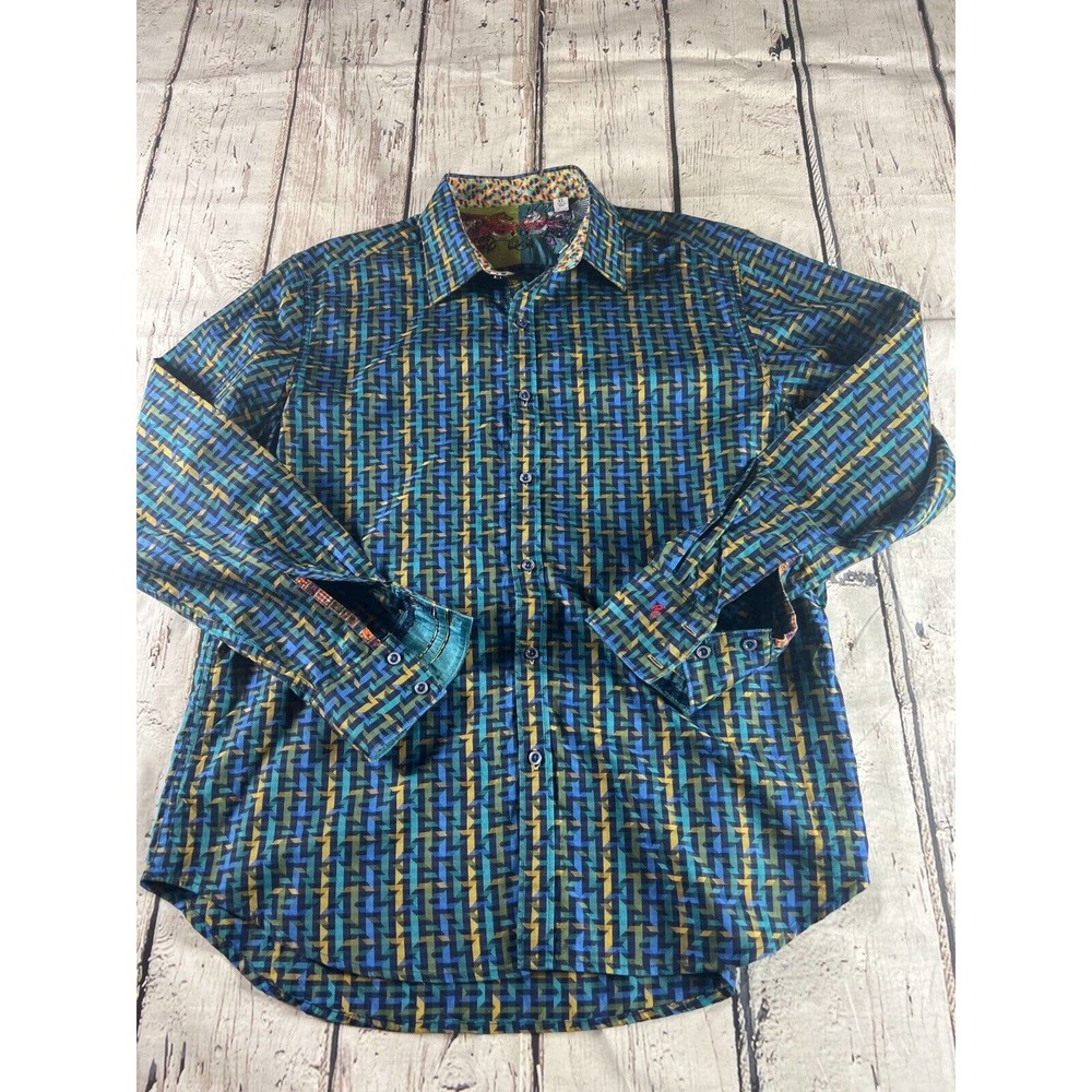 ROBERT GRAHAM Long Sleeve Shirt, Multi Embroidered, Multi-Color, Size X-Large